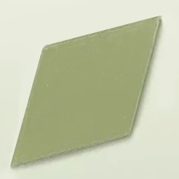 A green diamond shaped cement tile